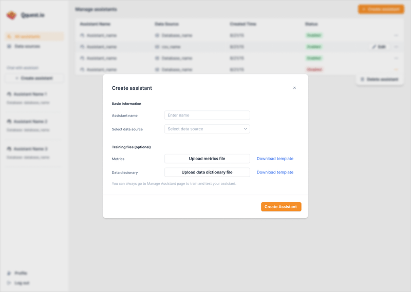 Qquest - AI Assistant for insights query