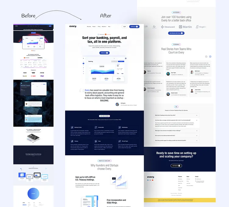 Every.io page revamp graphics