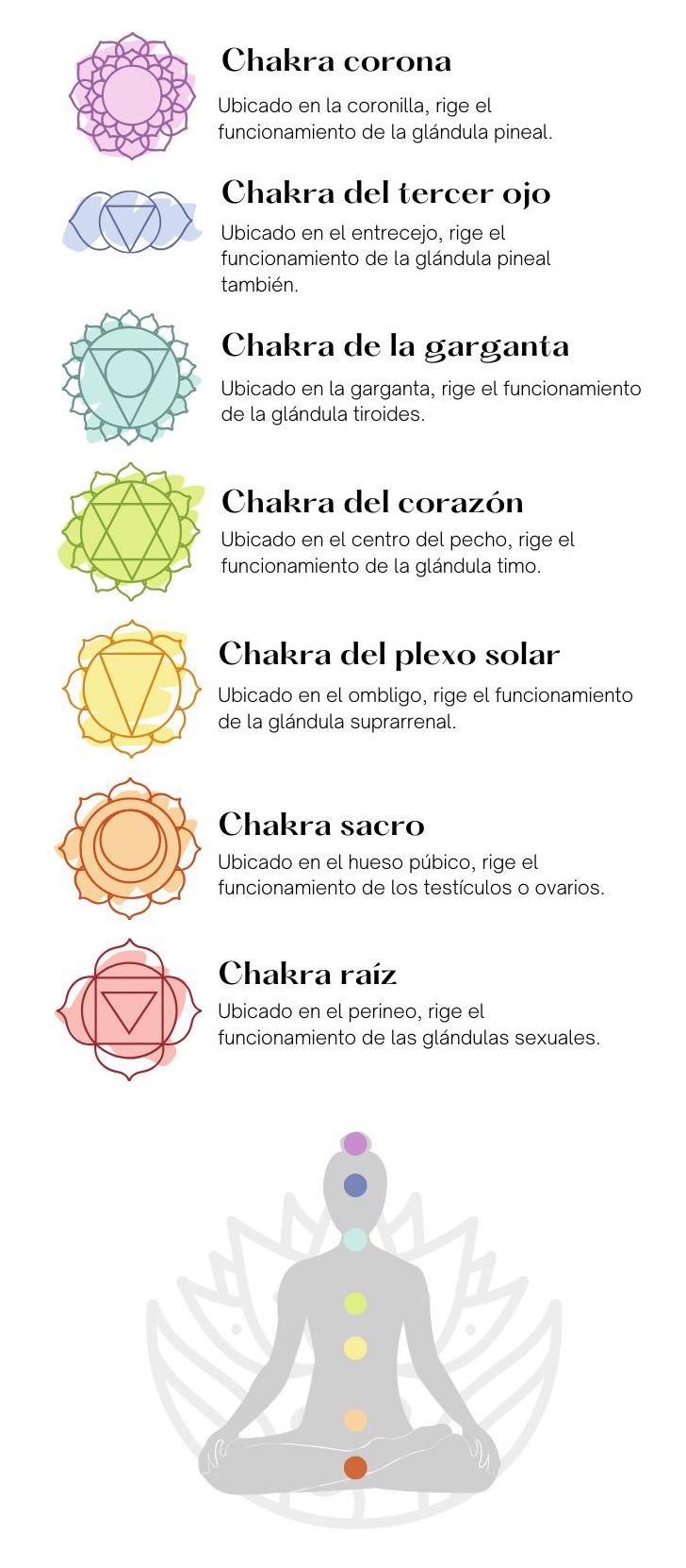 Infografía 7 chakras