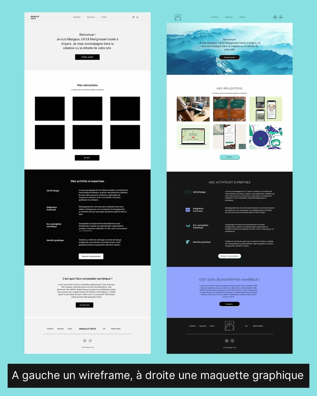 Différence entre un wireframe et une maquette graphique