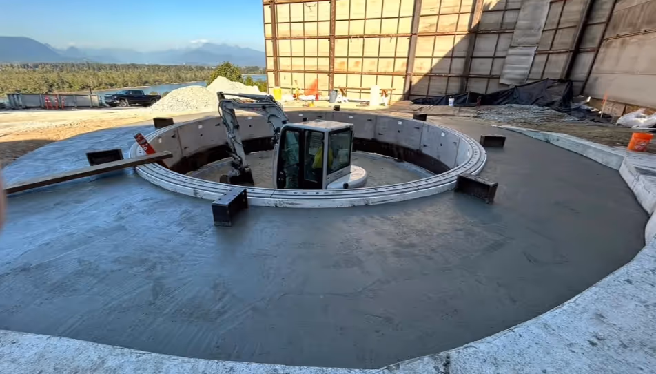 cast insitu caisson installation