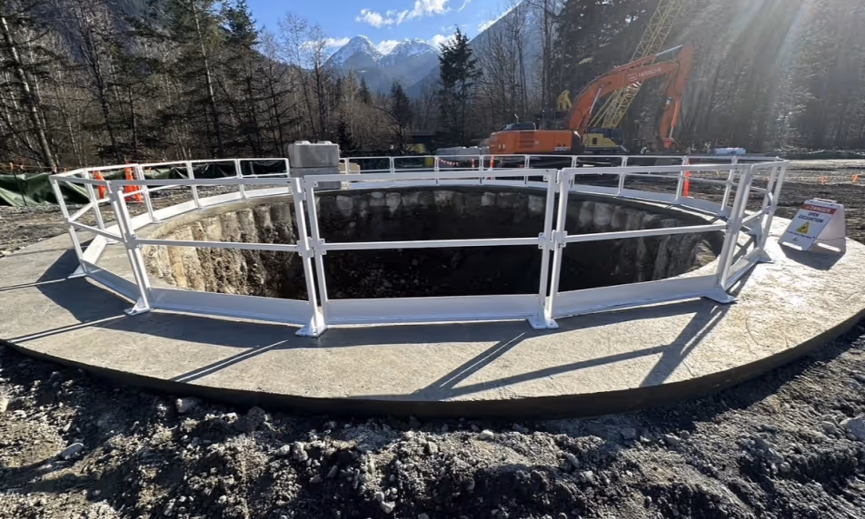 a pit using secant piles