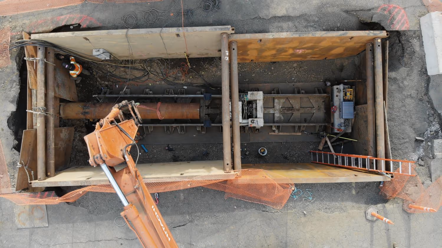birds eye view of a pit