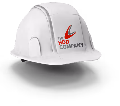 hard hat with the hdd company logo