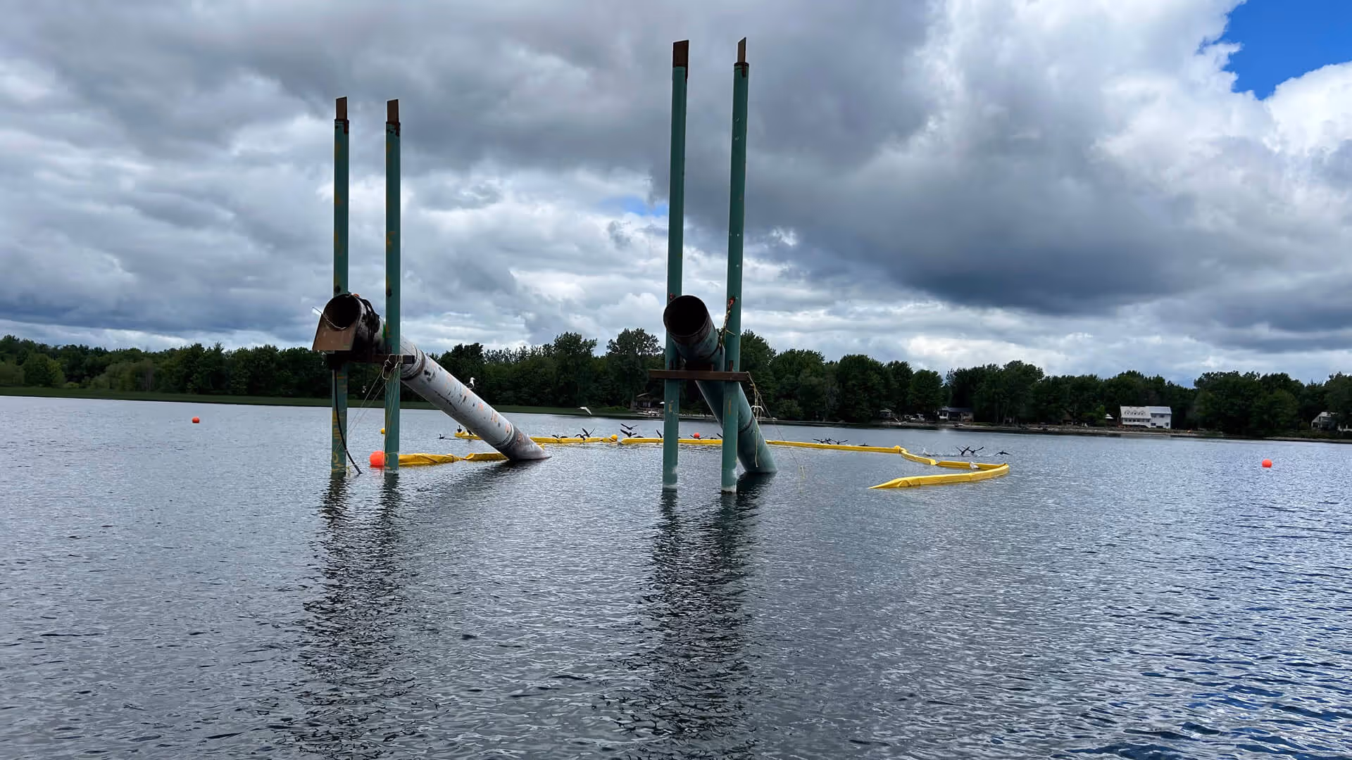 two underwater surface casings