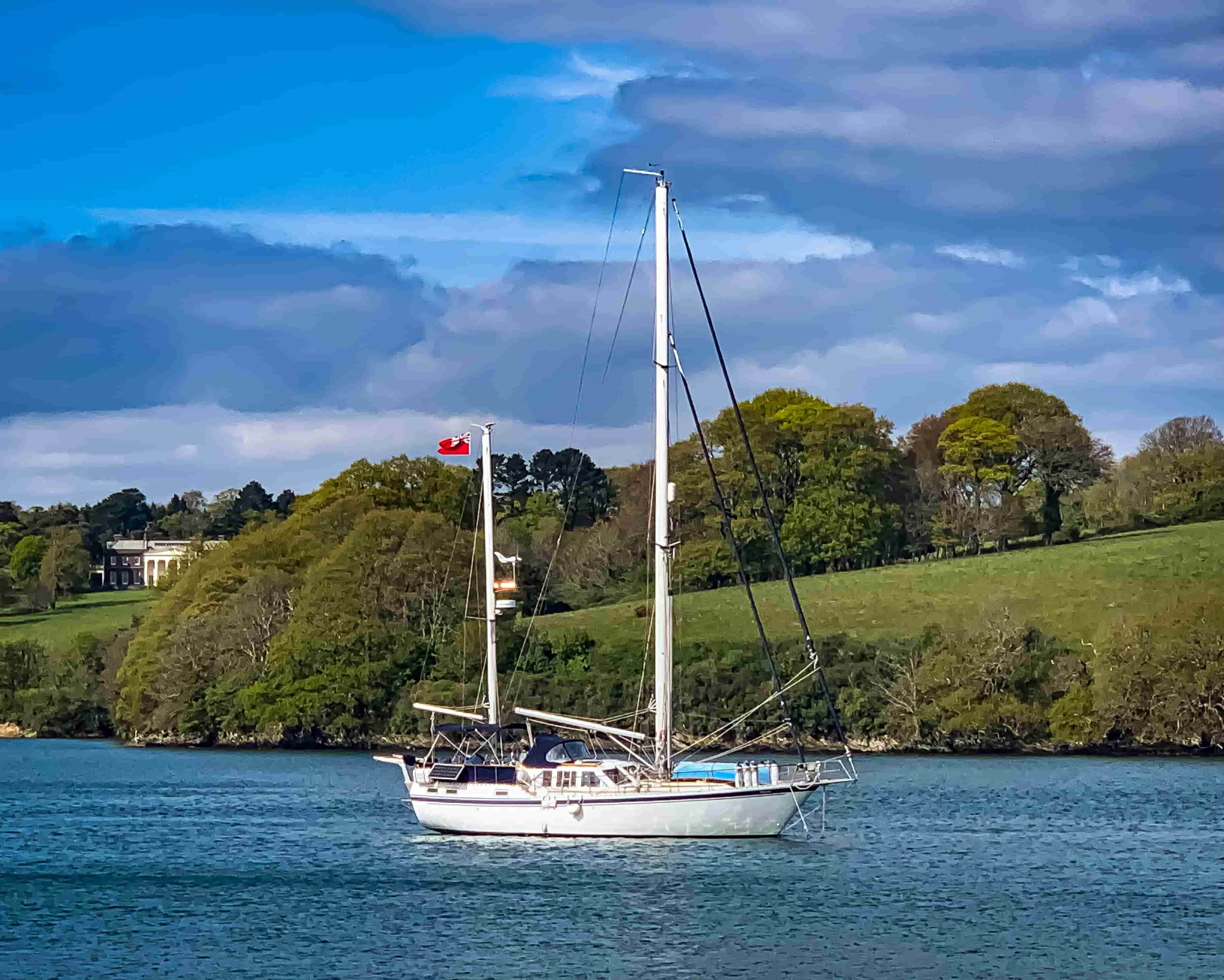 Sailing boat on water