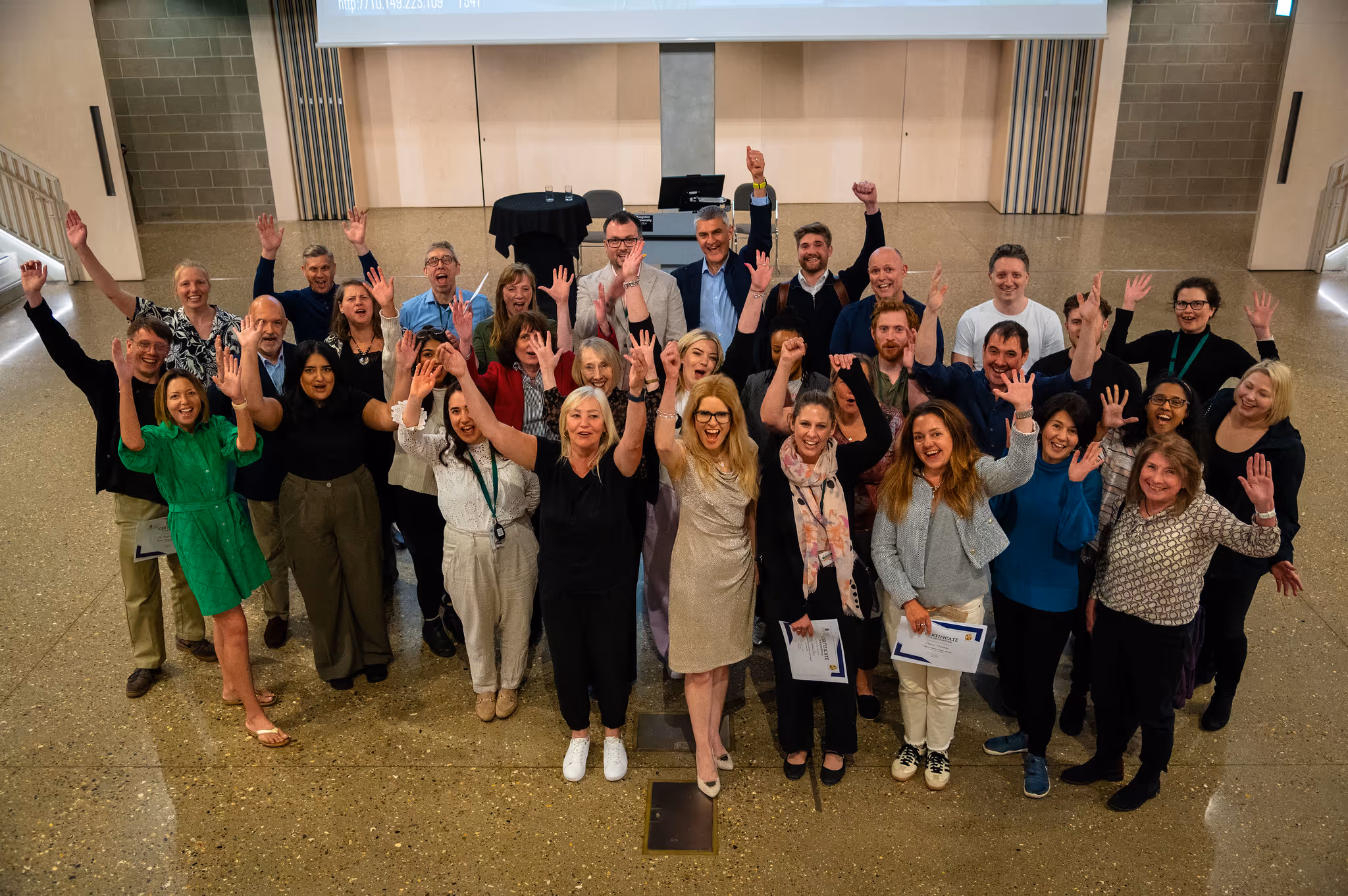 Kingston Council staff celebrating at an annual staff awards ceremony