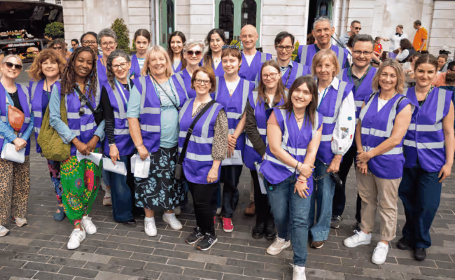 Kingston staff members at a volunteering event