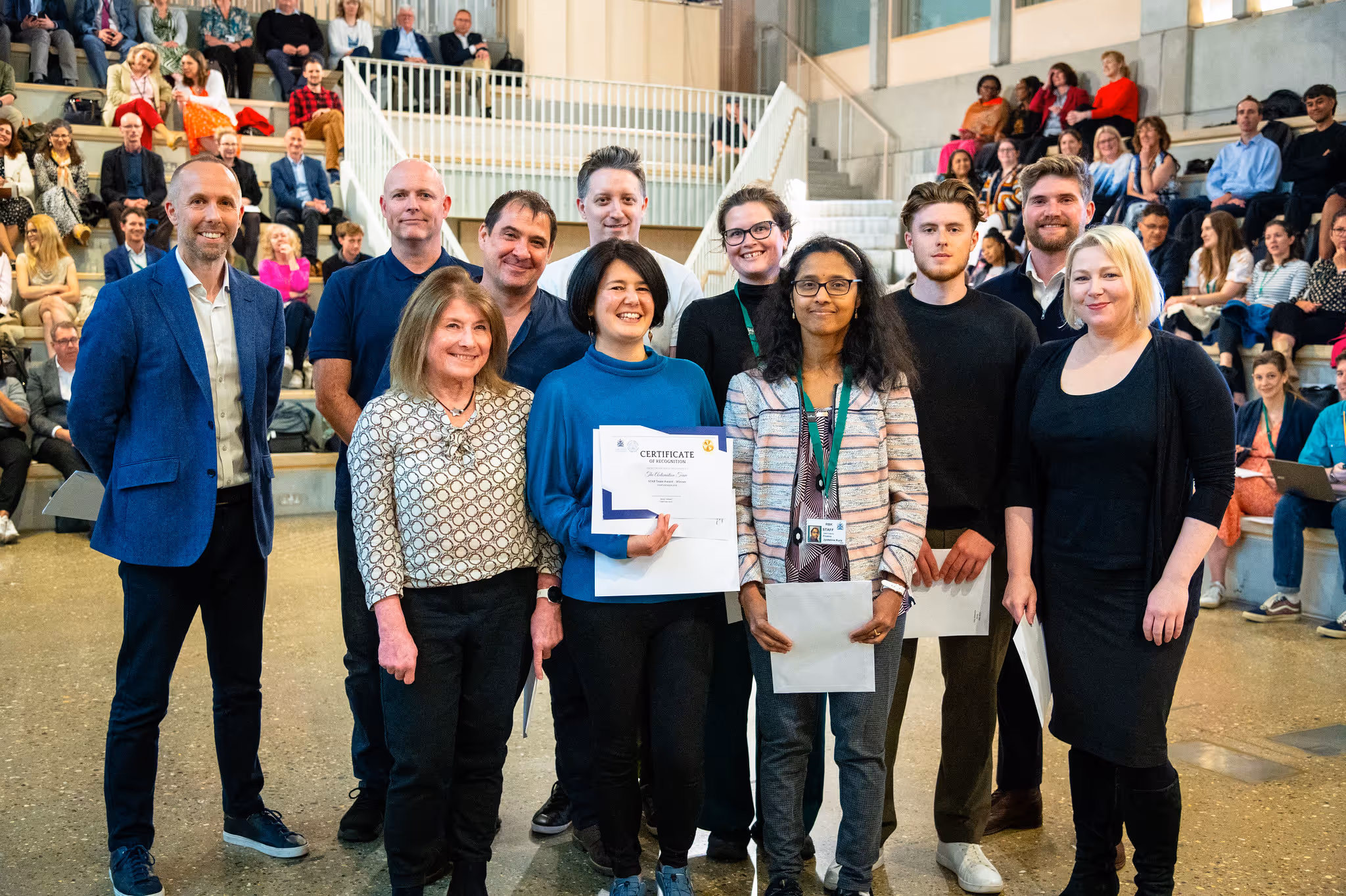Kingston Council staff accepting their awards at the annual staff awards ceremony