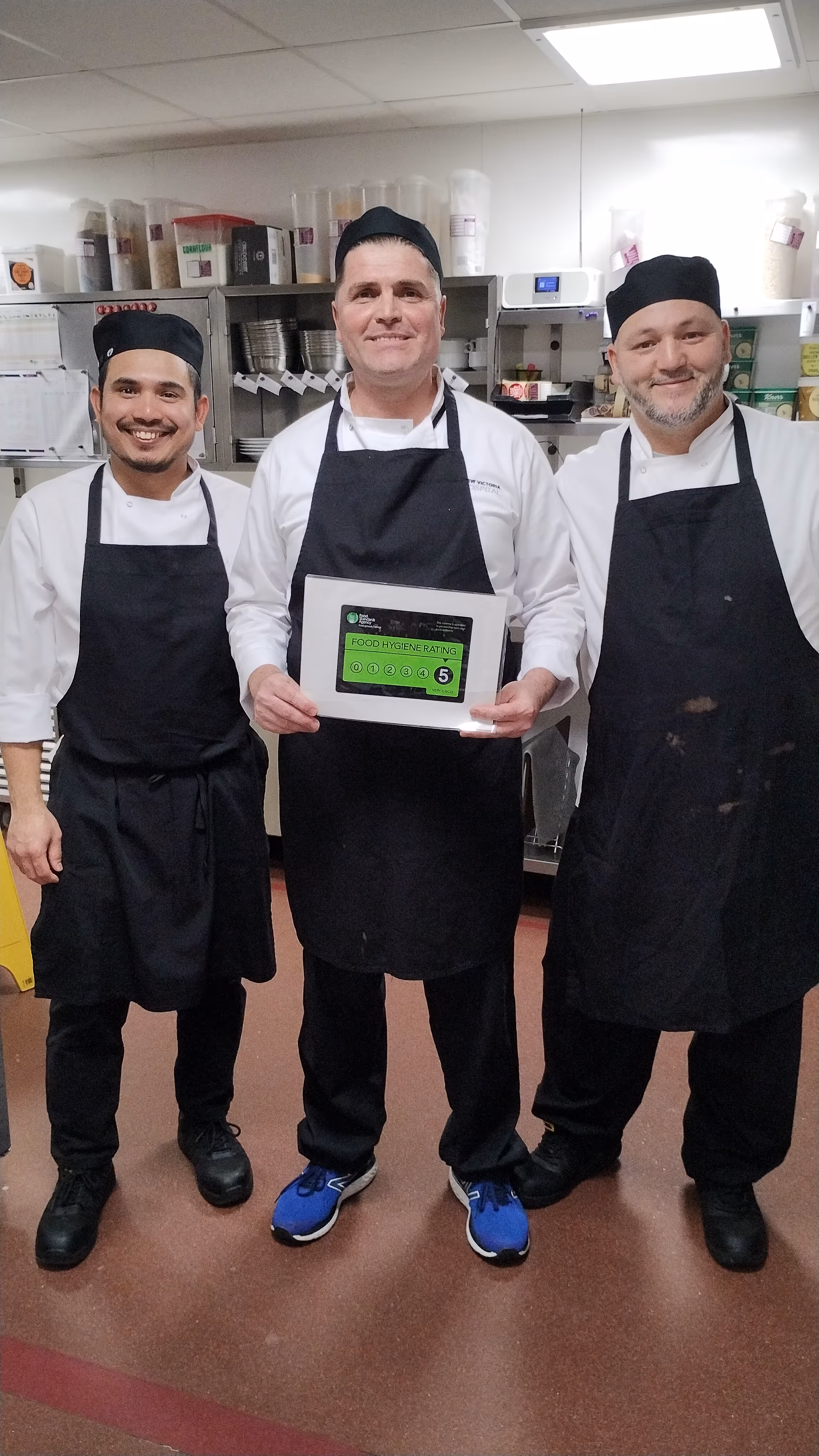A local Kingston business showcasing their excellent food hygiene rating, awarded by Kingston Council