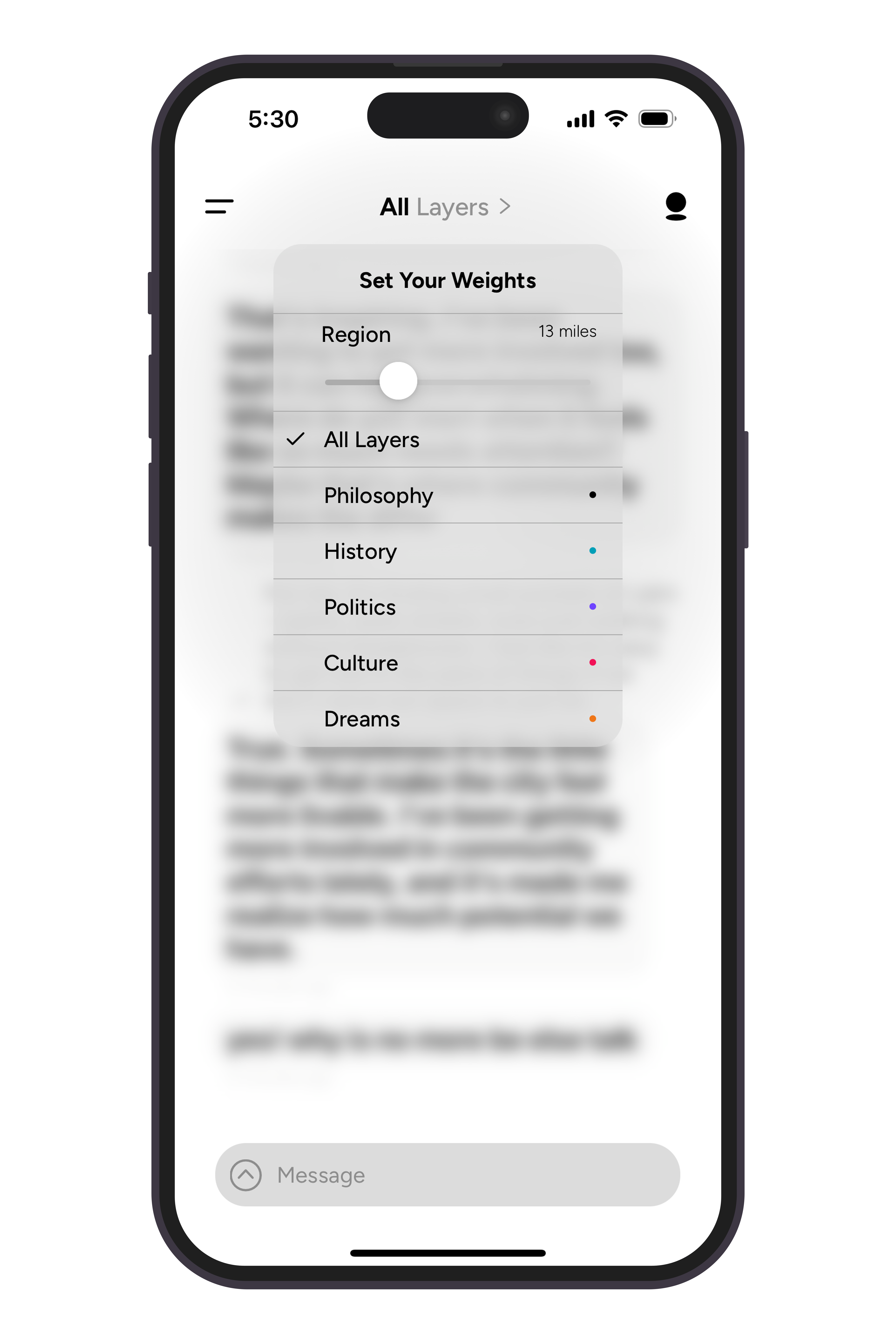 iPhone screen using lightweight app
