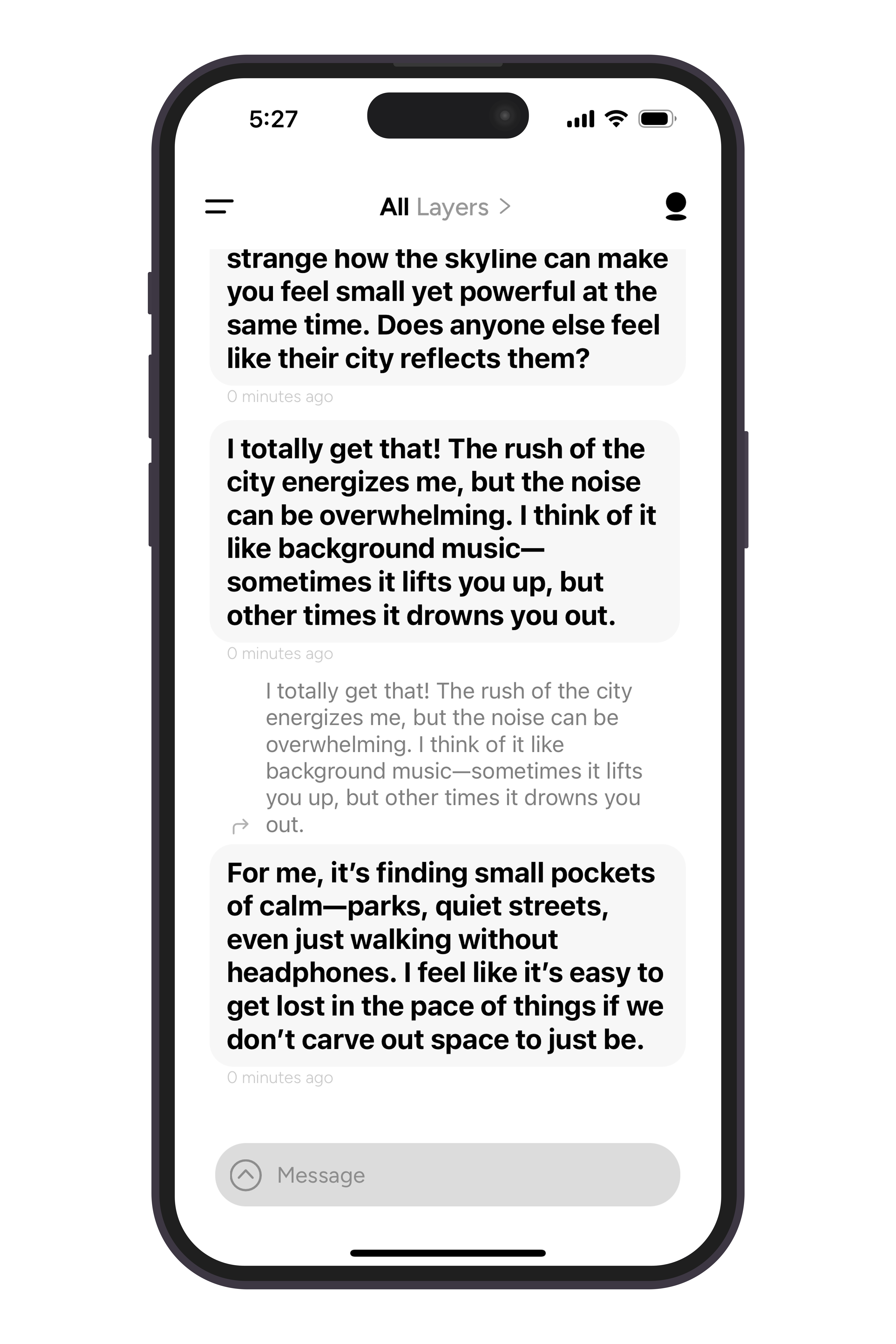 image of iPhone screen using LGHTWGHT