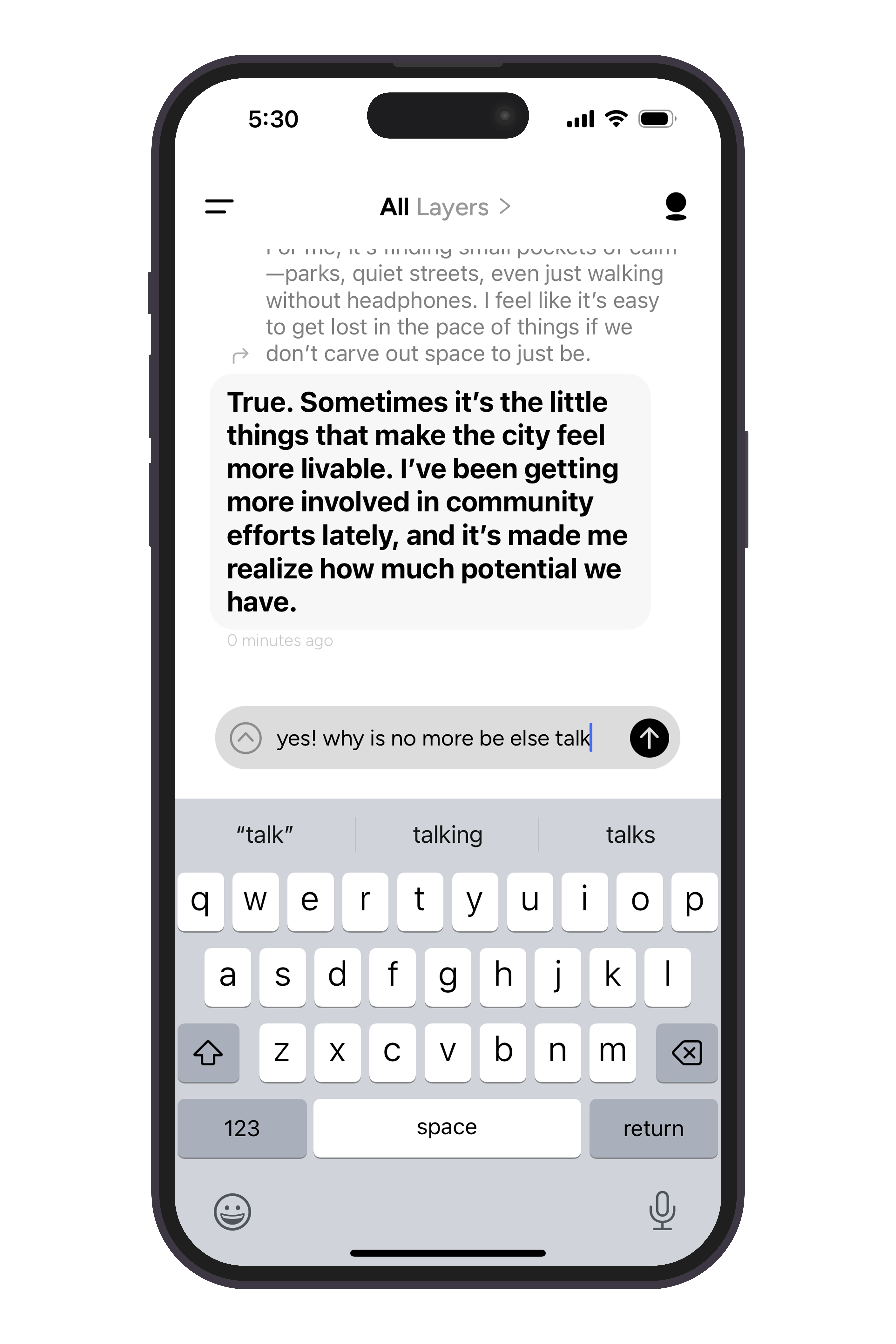 image of iPhone screen using LGHTWGHT