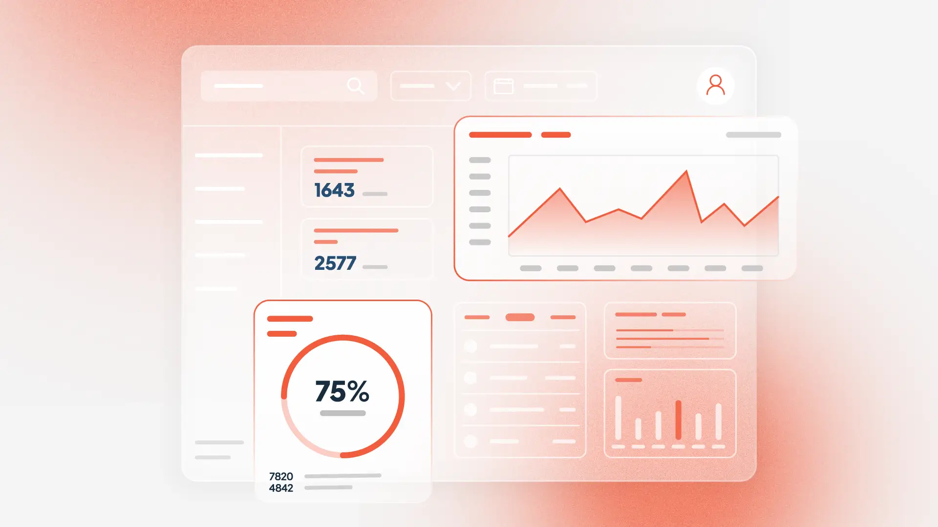 Übersichtliches Software-Dashboard mit Kennzahlen, Diagrammen und Charts zur Ladungsträger-Verwaltung