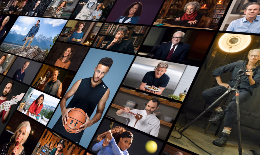 Collage of MasterClass courses
