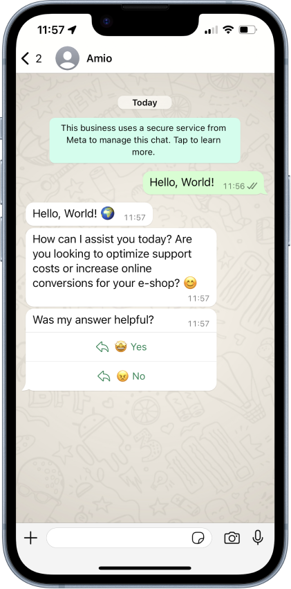 WhatsApp Hello, World!