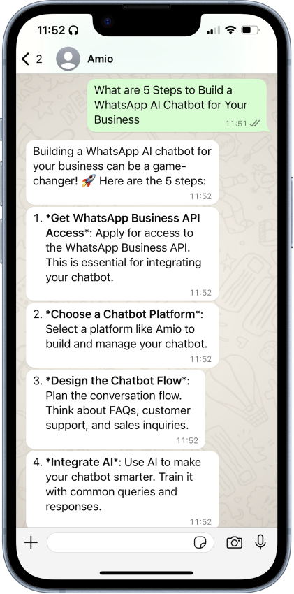 WhatsApp AI chatbot