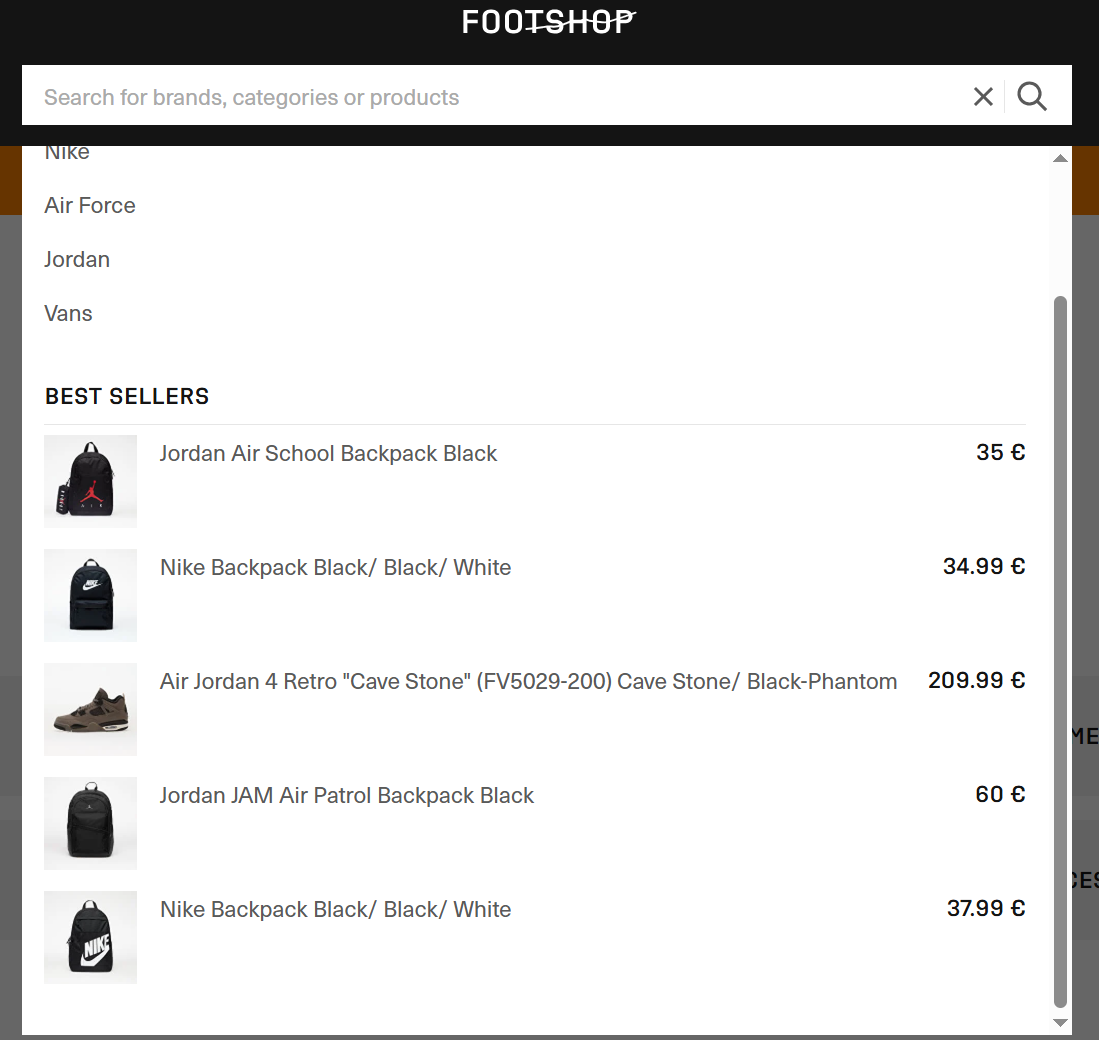 ecommerce product search