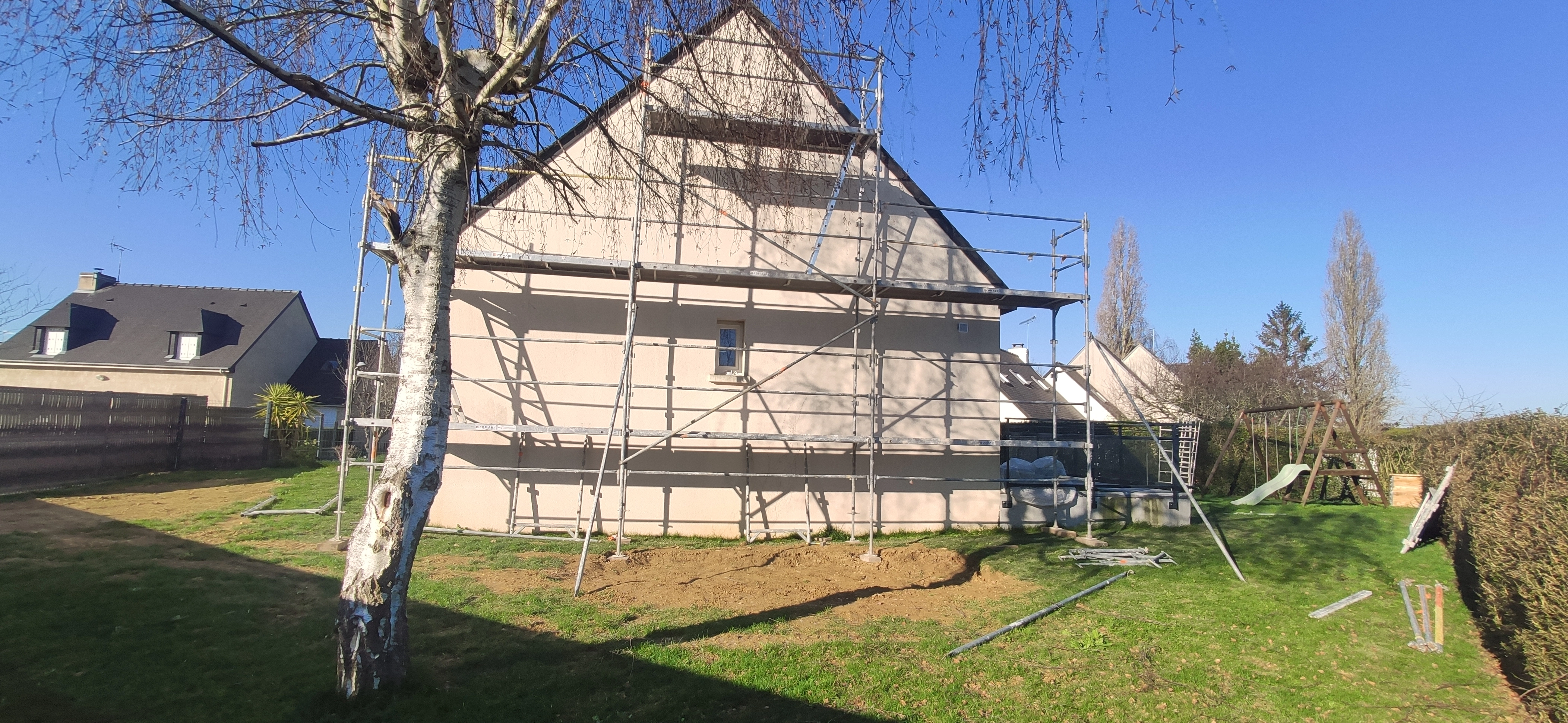 Photos des travaux de rénovation sur la facade