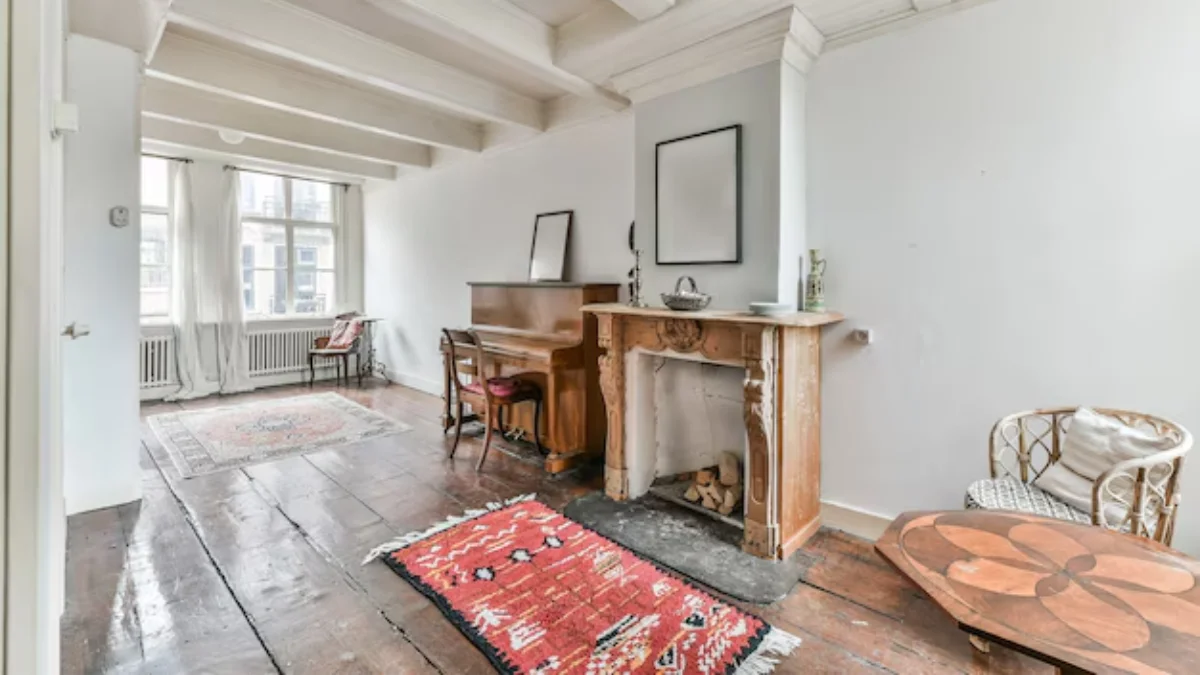 Intérieur d'un appartement breton avec cachet préservé après travaux, financés grâce à une aide rénovation immeuble ancien