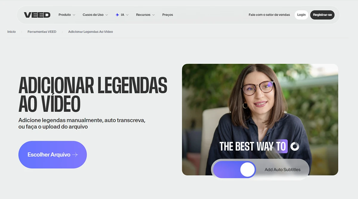 Veed: Editor de Vídeos Online com IA