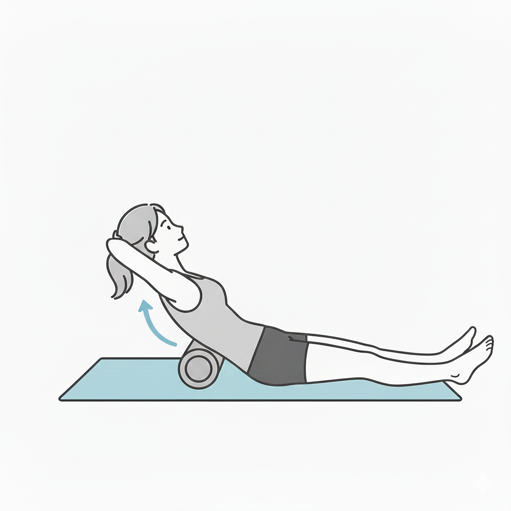 Grafik 5 - Brustwirbelsäulen-Mobilisation mit Rolle
