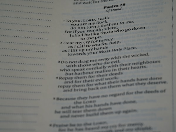 a close up of a book with a poem on it