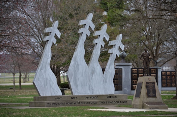 a monument with a group of crosses on it