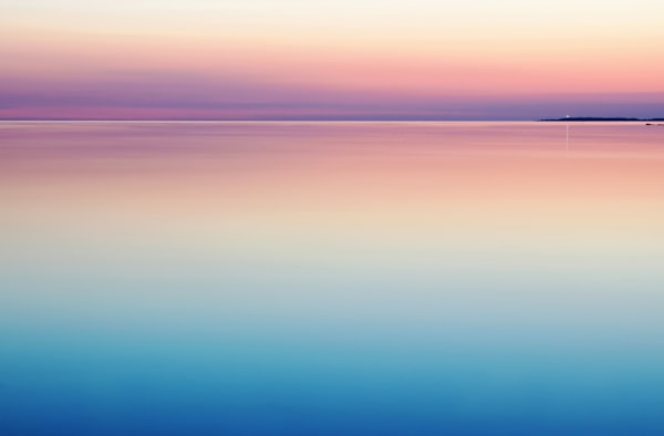 photo of blue and pink sea