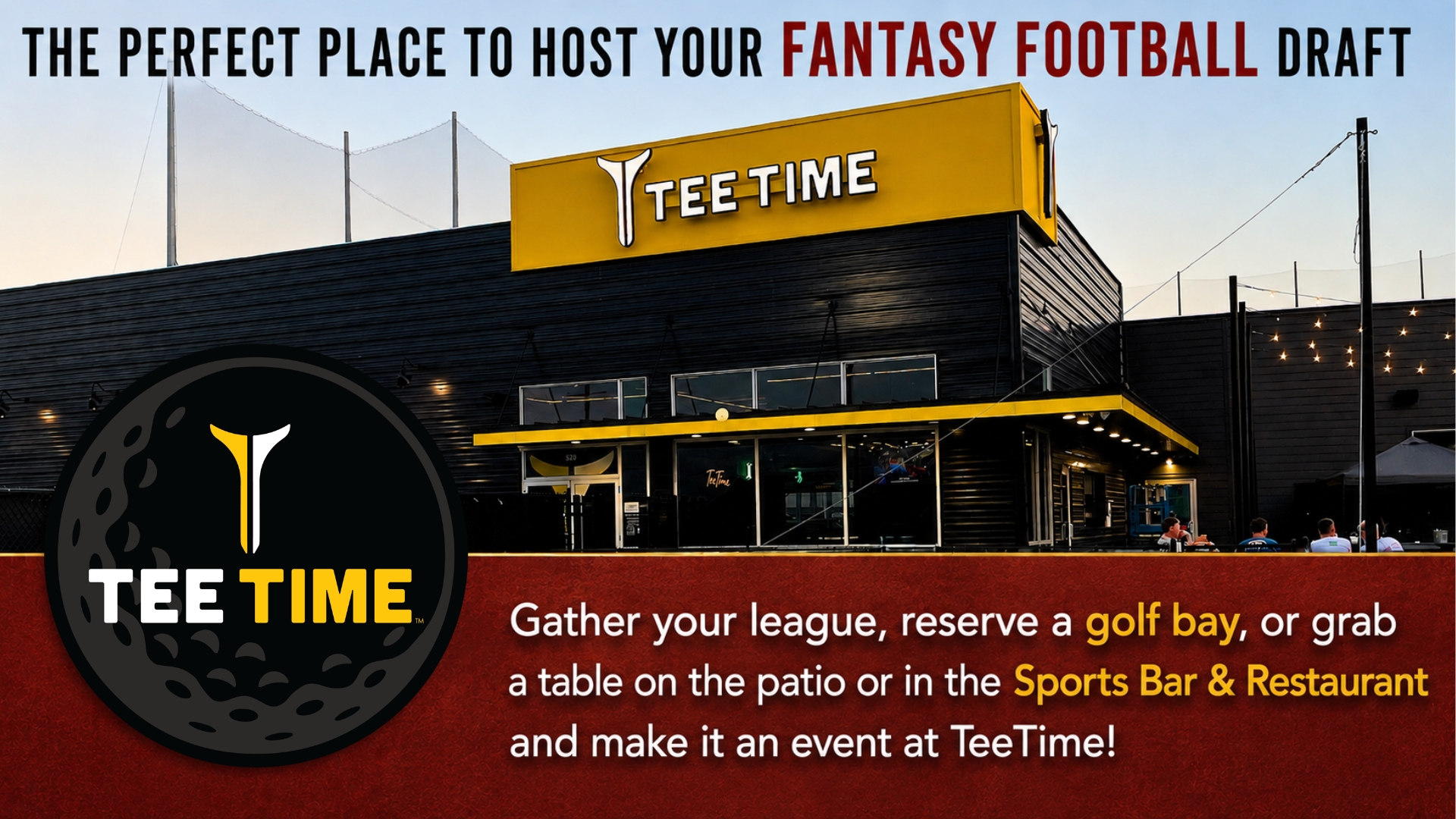 Pictured is TeeTime Golf and Entertainment, Known to host some of the best NFL Football And Chiefs watch parties in the Joplin Region located in Webb City 