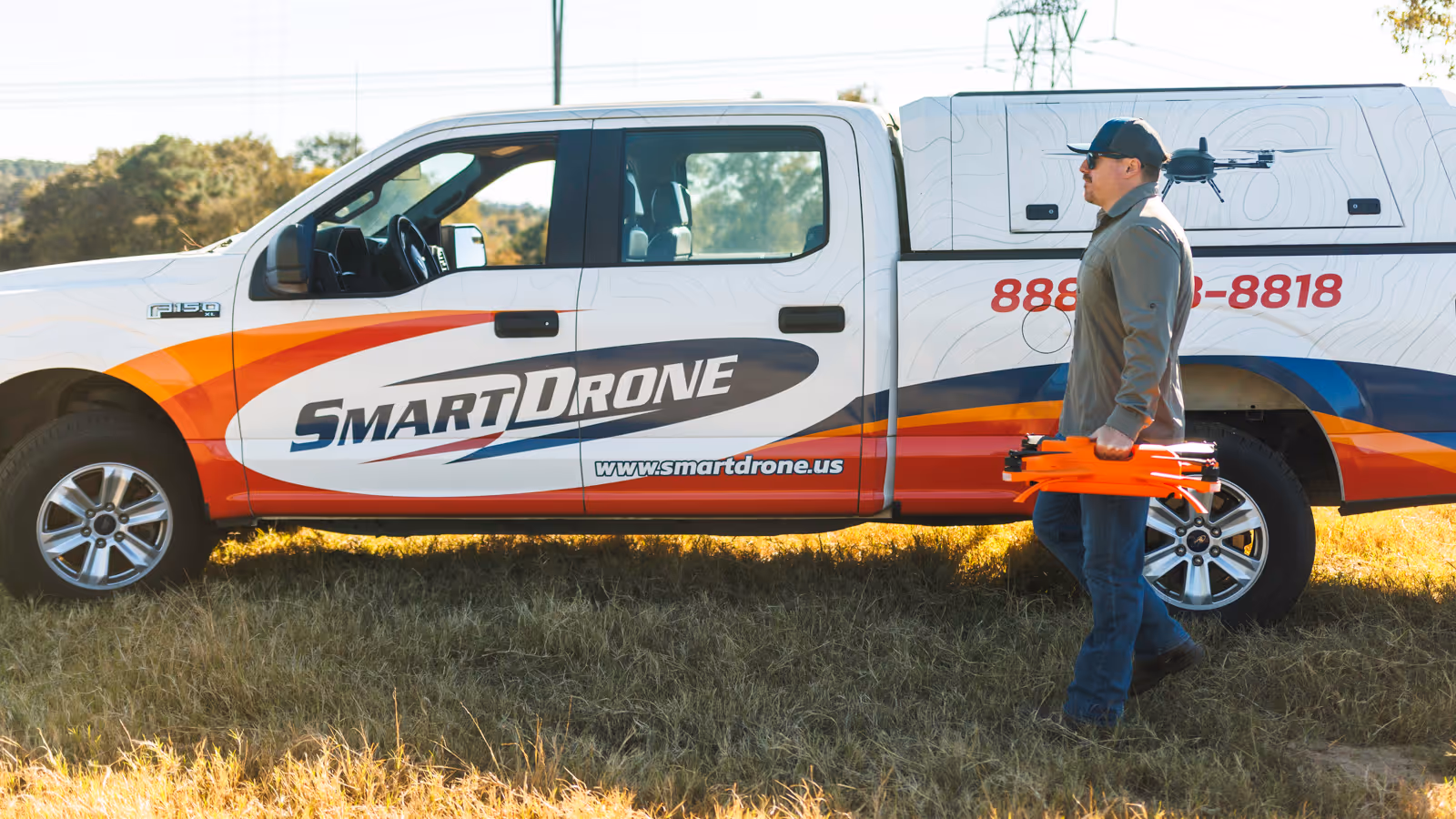 Shot of Smartdrone's truck