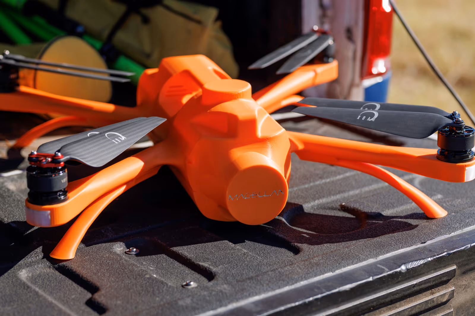 top side view of drone