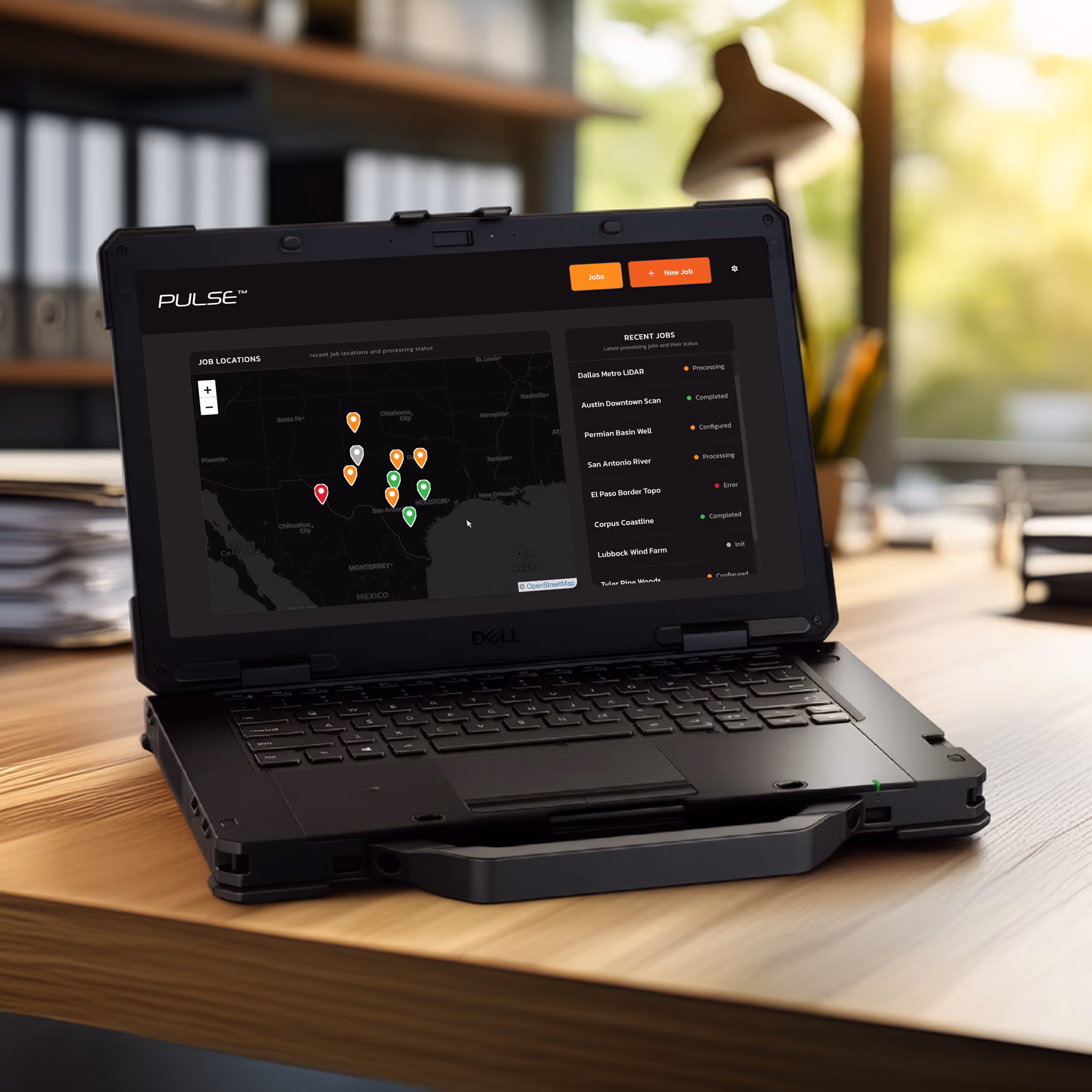 Shot of Magellan on top of case