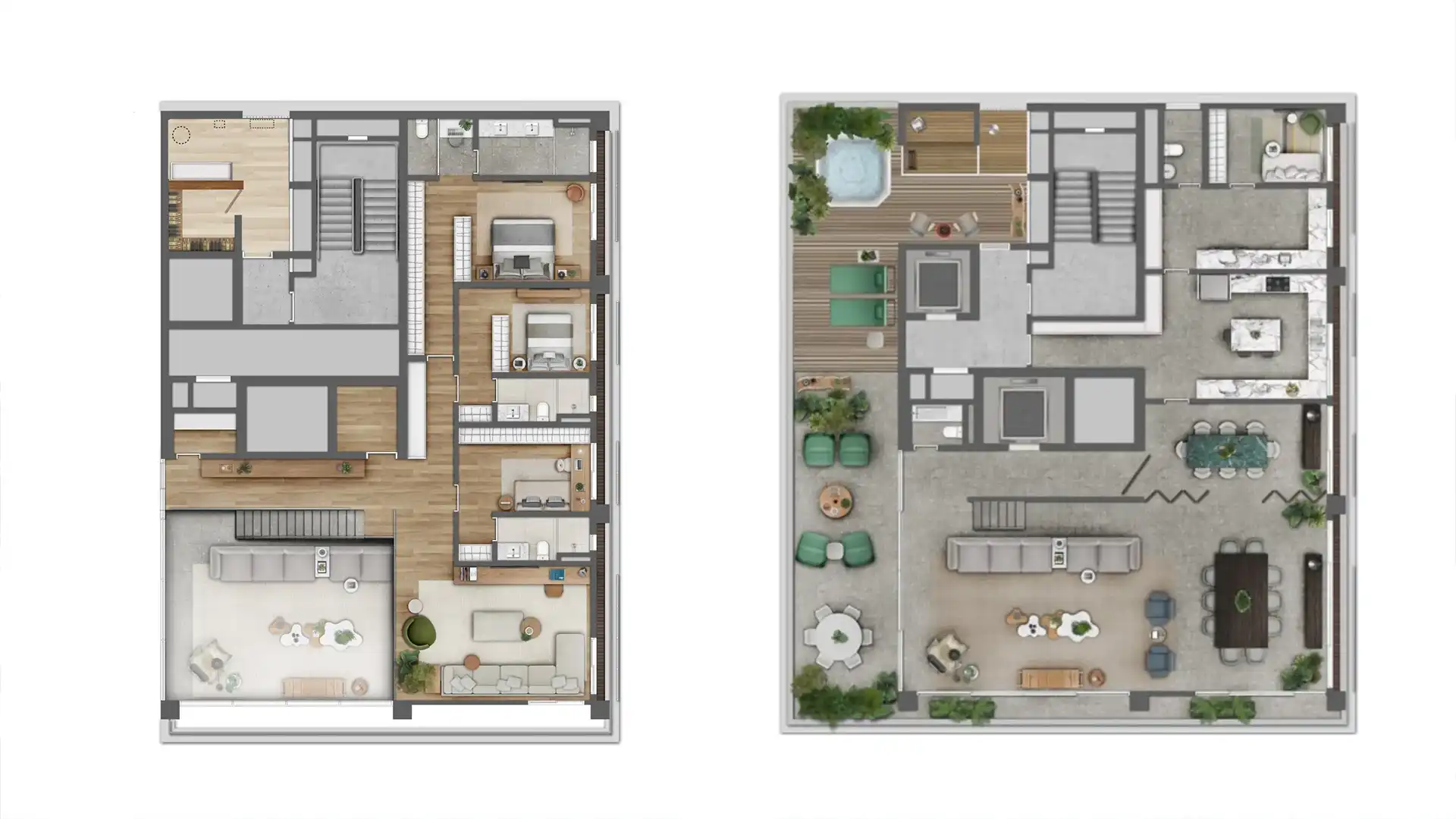 Duplex 484m² - Pavimento Superior e Inferior