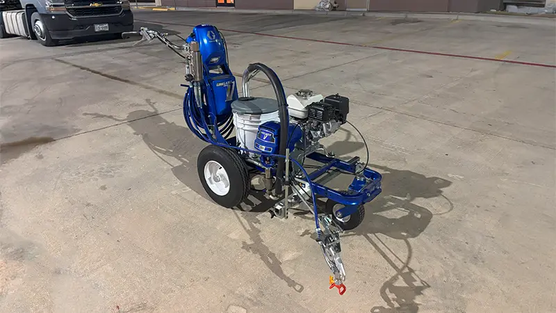 A Graco LineLazer V 3900 airless line striper.