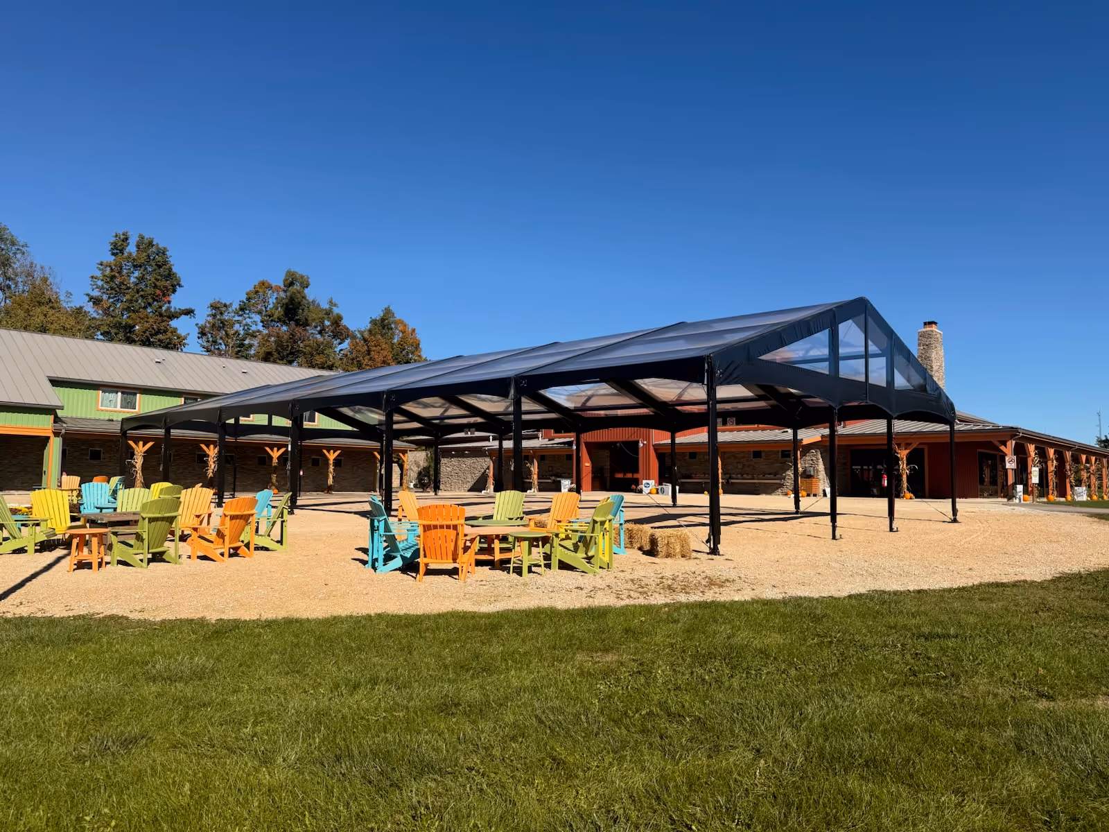 40' Wide Black Frame Structure Tent 