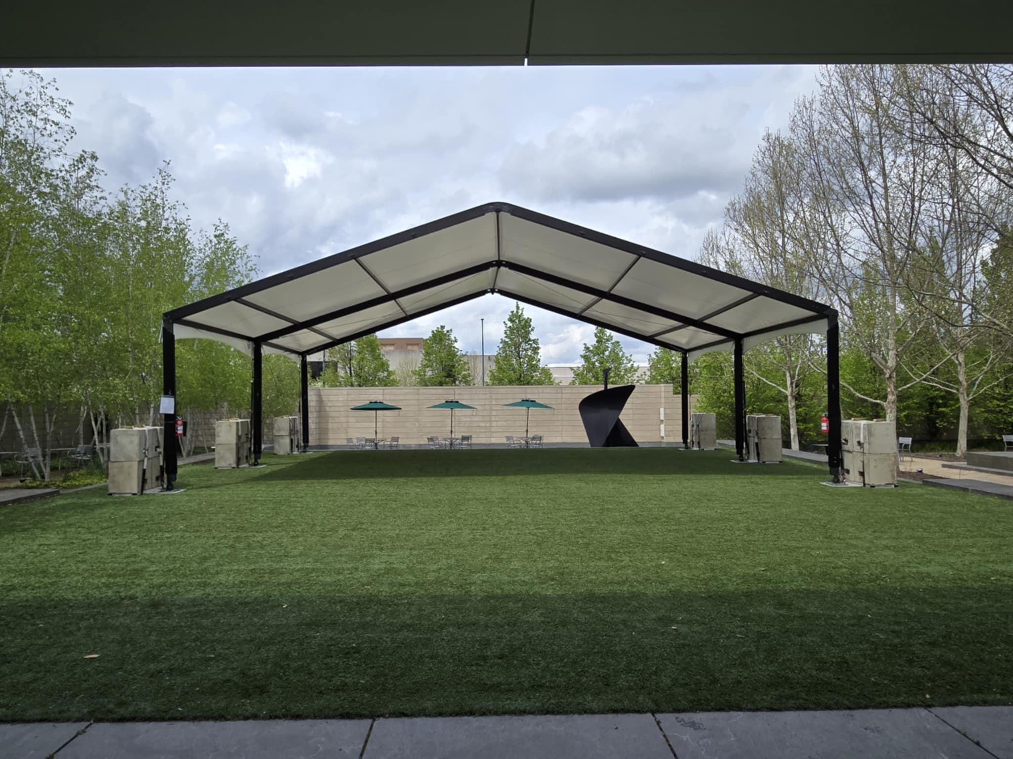30' Wide Black Frame Structure Tent
