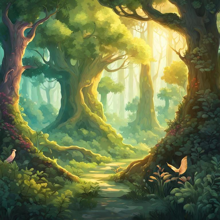 Nice mystical forest ecosystem-