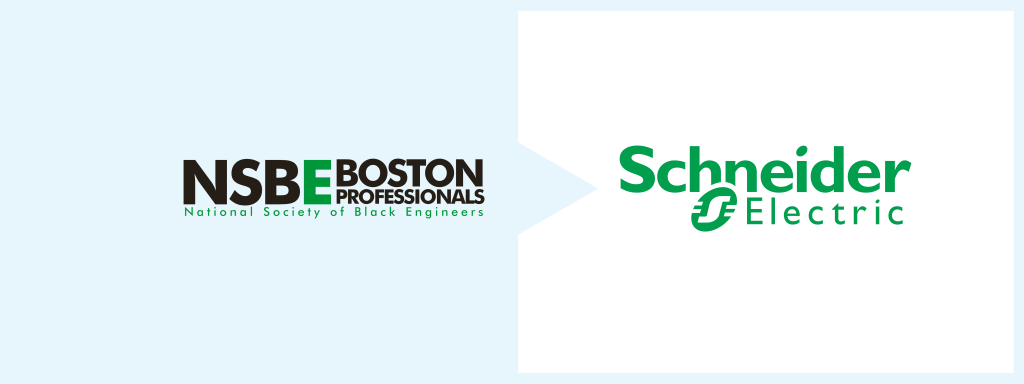 Banner announcing NSBE Boston and Schneider Electric Partnershio