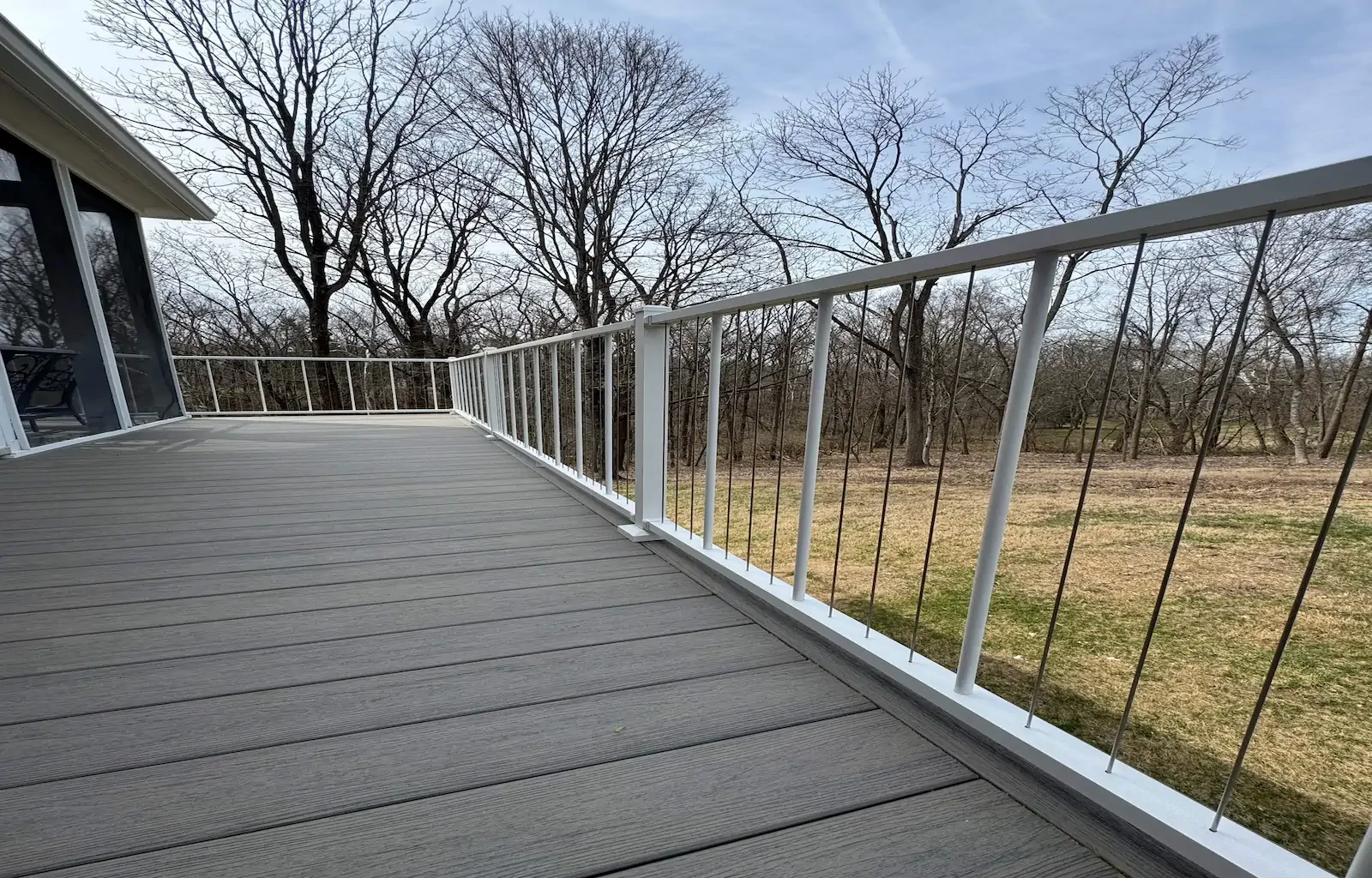 A new residential back deck for a Delaware, Ohio family.