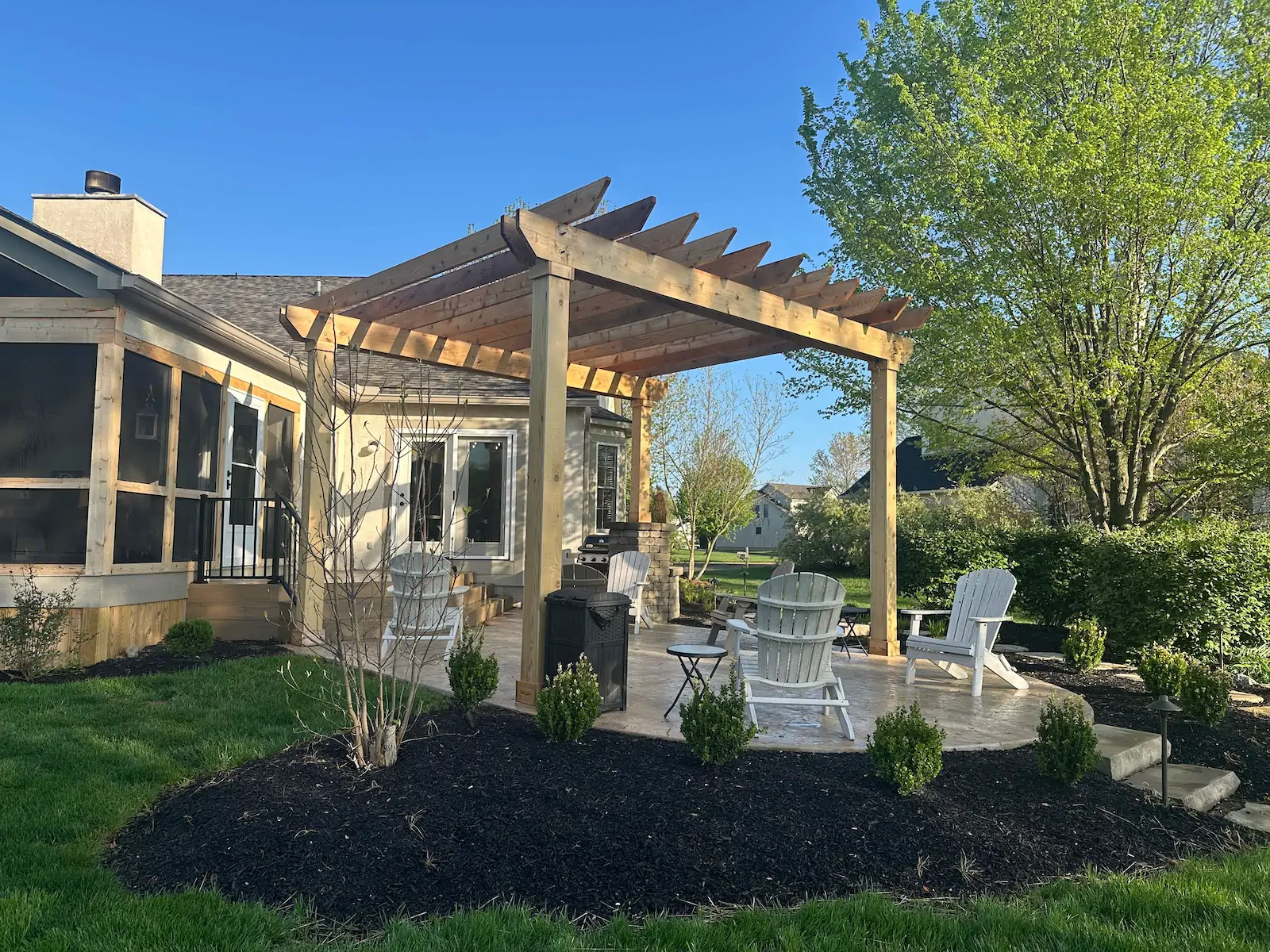 An ELC-installed residential trellis in Galena.