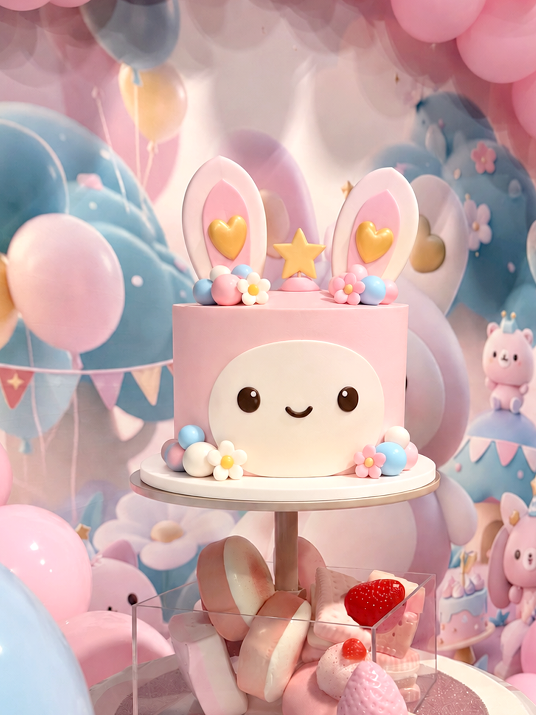 Either cake or cupcakes included with package