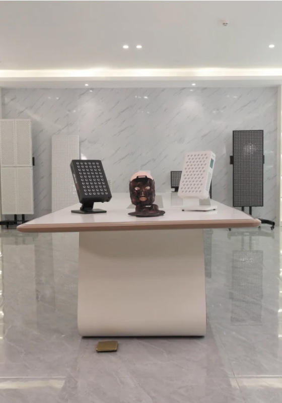 CEO is packaging the led mask for customers.