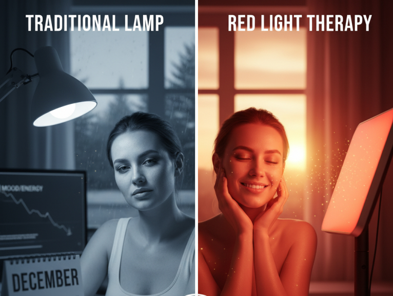 Understanding Seasonal Affective Disorder (SAD): A type of depression triggered by seasonal changes, especially from fall to winter. Symptoms include fatigue, low energy, weight gain, poor concentration, sleep disturbances, and mood changes. Caused by reduced exposure to natural sunlight, affecting serotonin and melatonin levels. Traditional Light Lamps for SAD: Mimic outdoor light using up to 10,000 lux and low UV exposure. May improve mood but lack infrared light for deeper cellular benefits. Concerns include light intensity, eye safety, and limited clinical recognition. Red Light Therapy for SAD: Uses low-wavelength red and infrared light to penetrate skin and stimulate cellular energy (ATP). Non-invasive, non-drug treatment that supports healing, mood stabilization, and energy production. Proven to reduce SAD symptoms and enhance overall well-being naturally and safely. Why Red Light Therapy is Superior: Targets cellular function, not just mood enhancement. Supports long-term health and resilience against SAD. Recognized for safety, effectiveness, and home-use convenience. Led Mask’s Role in Light Therapy: Produces FDA-approved, MDSAP-certified red light therapy devices for home and clinical use. Offers private labeling and healthcare professional solutions. Committed to helping individuals and providers benefit from natural, science-backed light therapy.