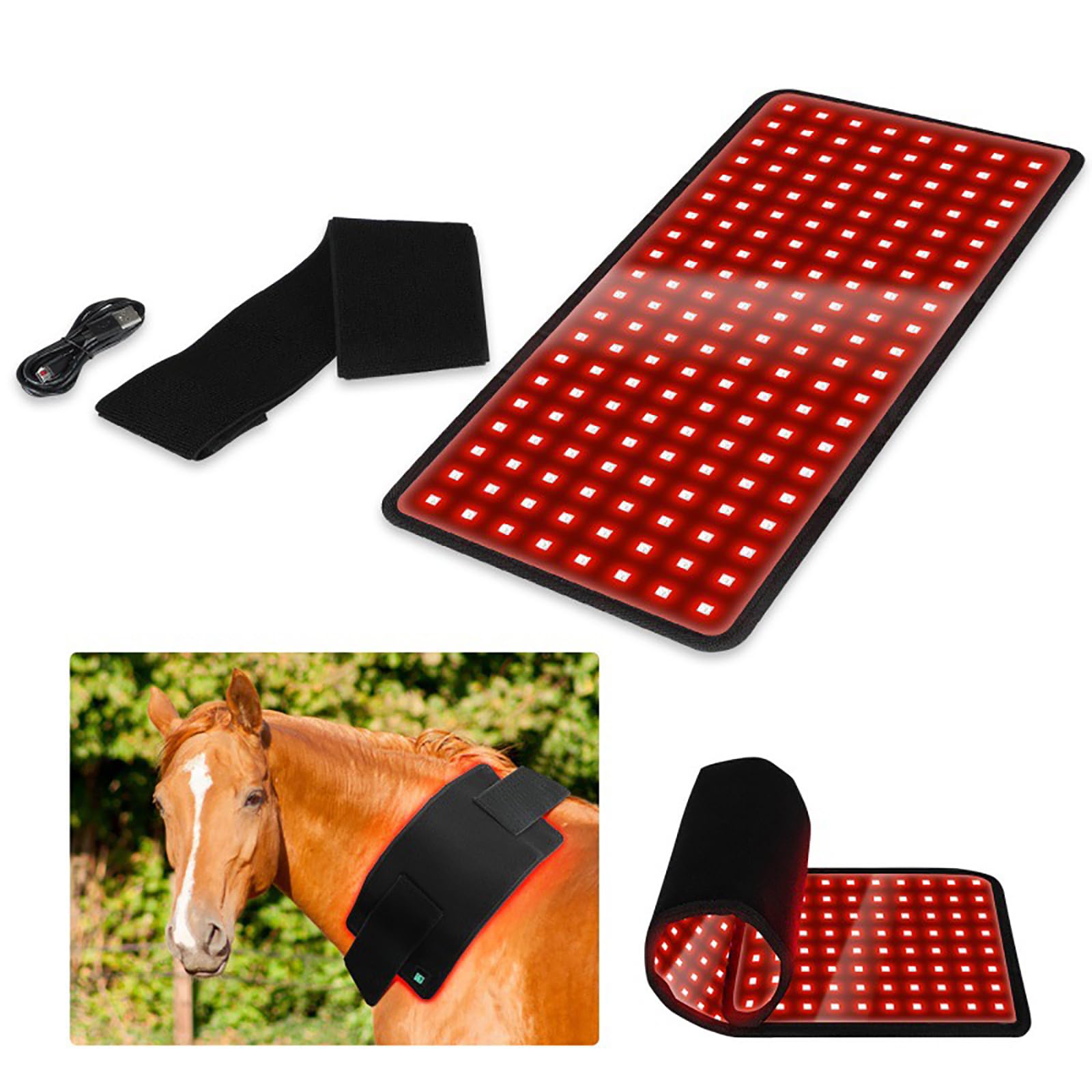 Amazon.com: HZFAIGLL Horses Red LED Light Therapy Device, 660nm 850nm Red  Infrared Belt, Portable Wearable Deep Light Therapy, Wounds and cuts Joint  Pain Relief, for Horse, Dog, Cat, Pig : Health &