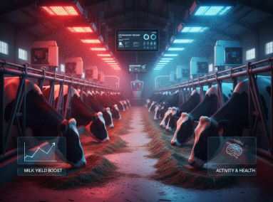 Comprehensive Research Report: Red and Blue LED Lighting Effects on Milk Yield in Dairy Cows