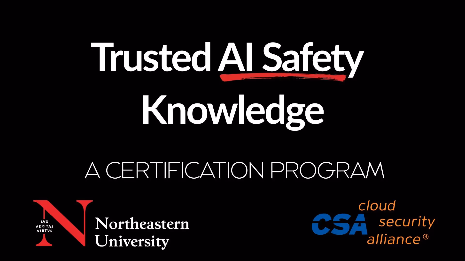 New CSA Certification Program Announced: Trusted AI Safety Knowledge
