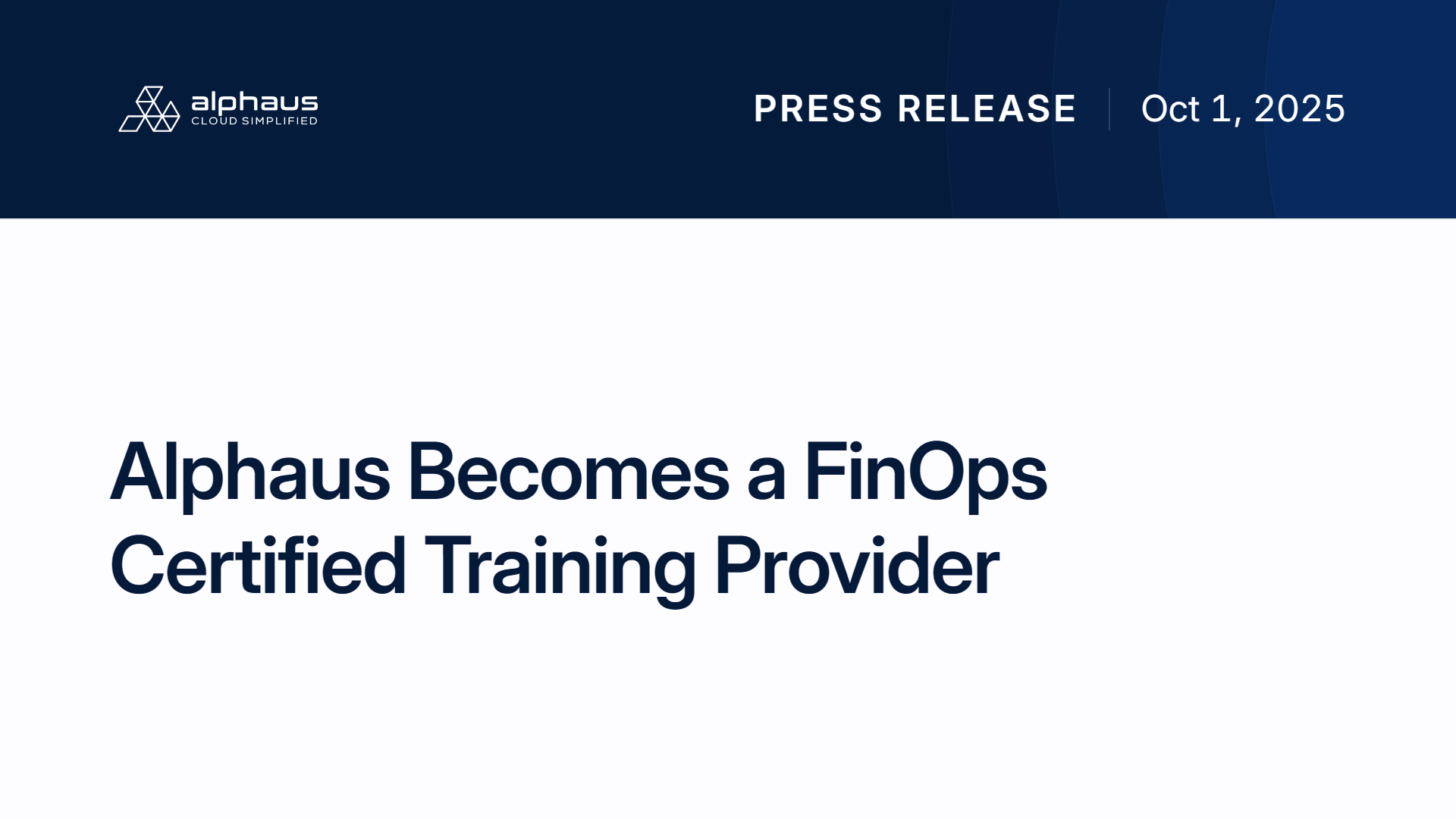 Alphaus Becomes a FinOps Certified Training Provider