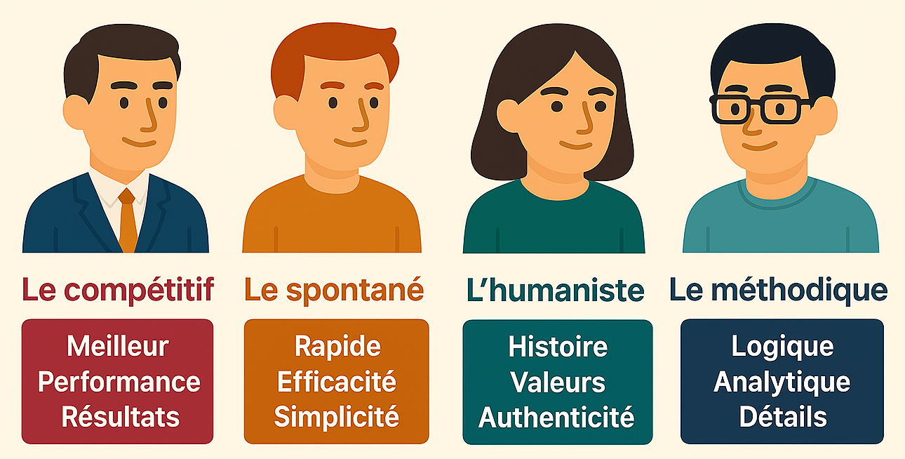 The 4 main customer persona profiles 