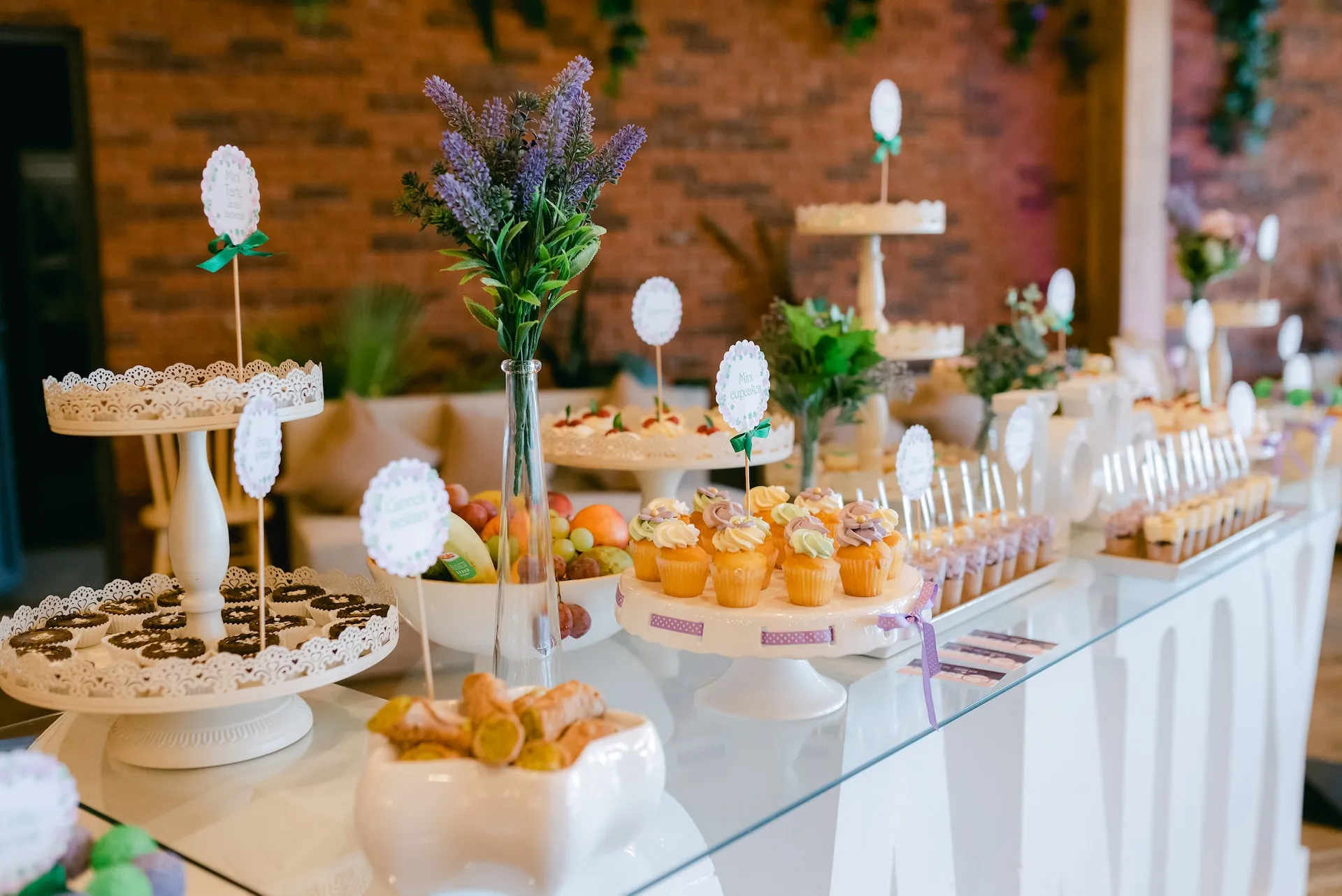 An arrangement of finger foods
